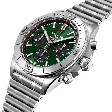 breitling chronomat 42 green|breitling chronograph 42 reviews.